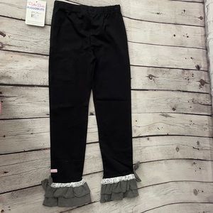 Ruffle Butts Black Contrast Ruffle Pants